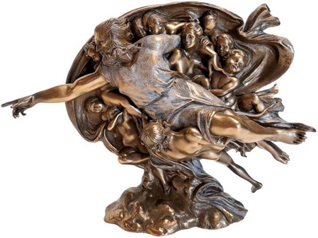 KLASSISK SKULPTUR. Unik Veronese bronzefigur af Skabelsen af Adam