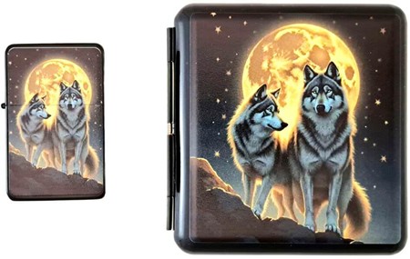Eksklusivt Ulve Gavesæt. Cigaretetui og Lighter i Kunstnerisk Design