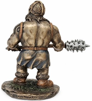 Viking figur med Humor: Kriger med Kølle og med et truende blik!