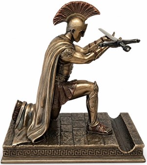 SKULPTURER TIL HJEMMET. Romersk Centurion Figur - Kuglepensholder
