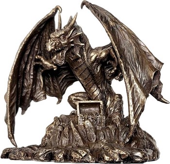 FAR GAVE. Unik bronzefigur af Dragen, der beskytter skatten