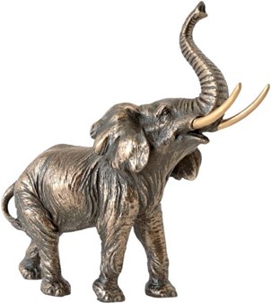 Elefantfigur Bronze. Smuk dekoration, symbol på lykke og velstand