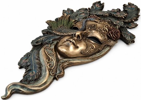 BRYLLUPSGAVER IDEER. Flot Vægdekoration, Venetiansk Maske med Påfug