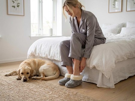 Bløde uld hjemmesko dame. Varme, lette og daglig hygge til kvinder