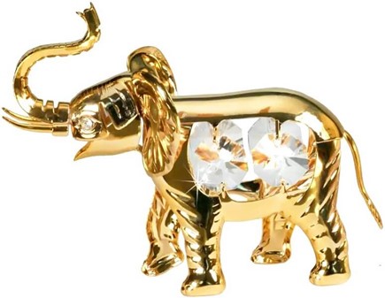 GAVER TIL MOR. Billig elefant figur dekoreret med Swarovski krystaller