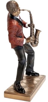 Unik Jazz Saxofonist Figur. Kunst, Passion og Perfekt Gave til Musiker