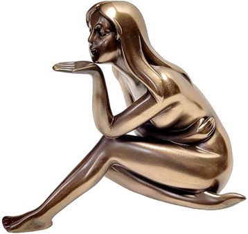 Lille figur, stor følelse. Bronzeinspiration af siddende nøgen pige