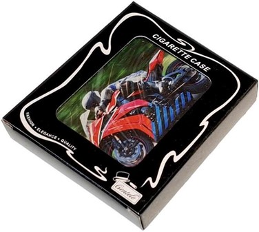 Cigaretetui til motorcyklist. Beskyt cigaretter med et ikonisk design