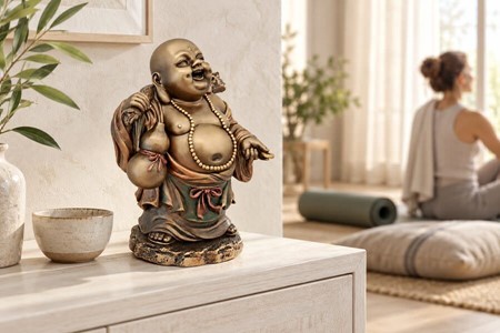 Smilende Buddha figur: Din Daglig Dosis af Lykke og Held
