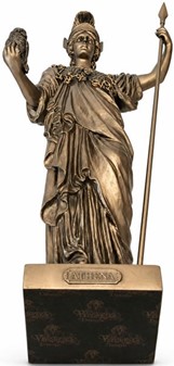 Imponerende Athene Gudinde Figur. Græsk Myndighed til Kontor og Hjem