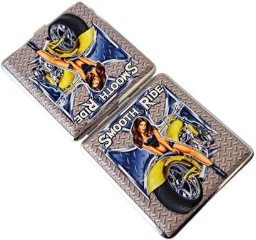 Cigaretetui i Metal til 20 stk – Robust Design med Biker-motiv