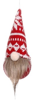 Julepynt nisser. Sød julenisse til at hænge på juletræet. H: 15 cm