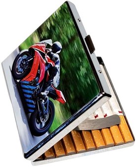 Cigaretetui til motorcyklist. Beskyt cigaretter med et ikonisk design