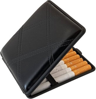 Cigaret Etui Læder i Sort. Eksklusiv Gave til Ham fra Vom Hofe