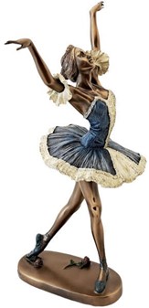 SMÅ GAVER TIL PIGE. Smuk og billig bronzefigur af ballerina i dans