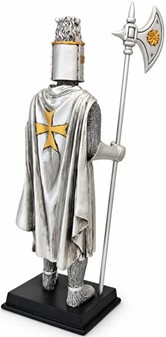 HISTORISKE FIGURER. Tempelridder - unik middelalder ridder skulptur