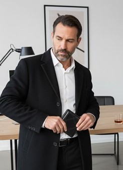Cigaret Etui Læder i Sort. Eksklusiv Gave til Ham fra Vom Hofe