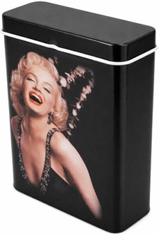 Cigaretetui Metal med Marilyn Monroe og Lucky Dice. To stk i Sæt