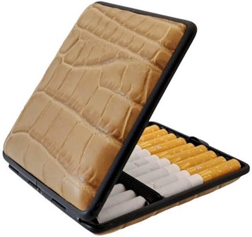 ONLINE GAVER. Krokodille læder cigaret etui til ham og til hende