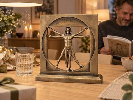 DEKORATION TIL HJEMMET. Figur af Vitruvianske Mand, Leonardo da Vinci