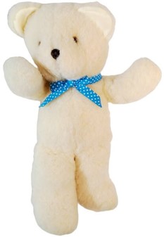 BAMSE. Charmerende hvide sovebamse lavet af ægte merinould, 289 kr