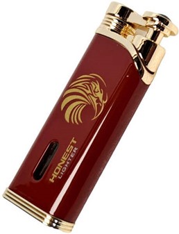 LIGHTER SALG. Smuk, rød med guld accenter lighter til samlingen