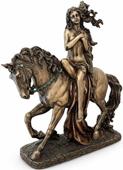 Lady Godiva til hest. Eksklusiv figur - symbol på mod og skønhed