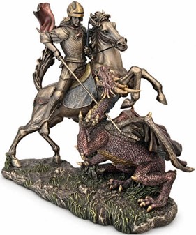 Sankt Jørgen og Dragen Statue. Den ultimative gave til mænd med mod