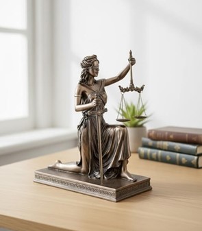 Eksklusiv Justitia figur. Perfekt gave til jurister og nyuddannet