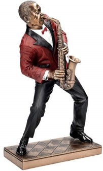 Unik Jazz Saxofonist Figur. Kunst, Passion og Perfekt Gave til Musiker