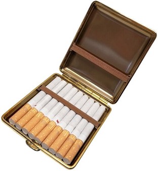 CIGARETETUI LÆDER. Den bedste tyske cigaretetui ægte læder i grøn