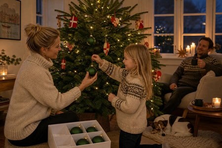 Spektakulær polske glas julekugler i intens grøn mat, Ø 8 cm 6 stk