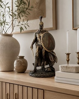 LEONIDAS SKULPTUR. Spartansk kriger og konge - Pynte figur til hjemmet