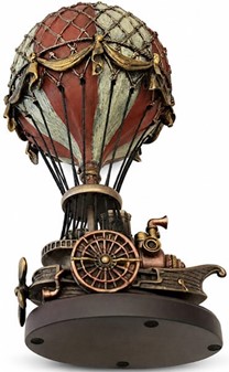 GAVE TIL MAND. Forbløffende dekorativ figur af Steampunk ballon