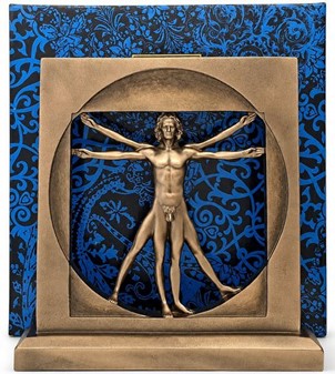 DEKORATION TIL HJEMMET. Figur af Vitruvianske Mand, Leonardo da Vinci