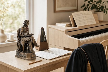 Ludwig van Beethoven Figur. Oplev genialiteten fanget i bronze