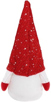 Nissedame med hvide fletninger, en sjov adventsdekoration H 28 cm