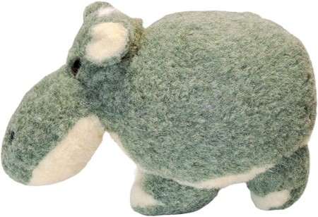 SMUKKE ULDNE MASKOT. Du kan kramme en flodhest uden frygt, H. 24 cm