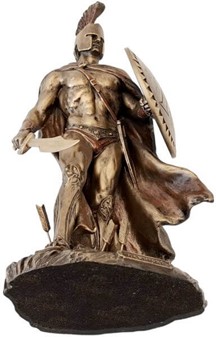 LEONIDAS SKULPTUR. Spartansk kriger og konge - Pynte figur til hjemmet