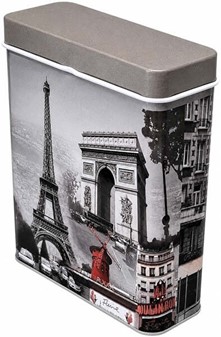 Stilfuldt cigaret etui metal. Sæt med Paris og New York design. 2 stk.