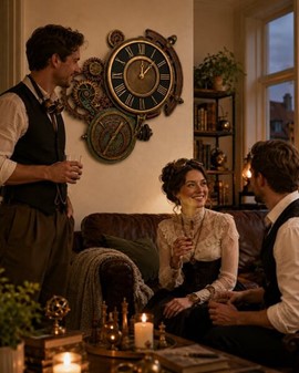 PYNT TIL VÆGGEN. Steampunk astrolabe enestående vægur. Perfekt gave