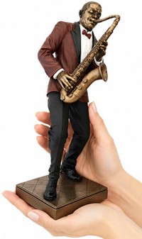 Jazzsaxofonist Figur. Perfekt og stilfuld gave til musikelskere