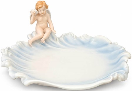 JULEBORD DEKORATION. Elegant porcelæn tallerken med englemotiv