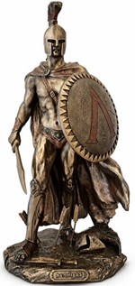LEONIDAS SKULPTUR. Spartansk kriger og konge - Pynte figur til hjemmet