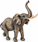 Elefantfigur Bronze. Smuk dekoration, symbol på lykke og velstand