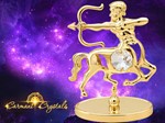 STJERNETEGN SKYTTEN FIGUR | Unik forgyldt figur med Swarovski krystal