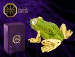 VALENTINSGAVE HAM | Grøn frøen med Swarovski.