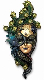 VENETIANSK MASKE. Smuk og billig pynt til hjemmet og vægdekoration