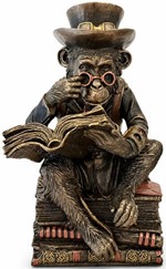 STUDERENDE GAVE. Chimpanse videnskabsmand - Steampunk figur