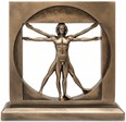 DEKORATION TIL HJEMMET. Figur af Vitruvianske Mand, Leonardo da Vinci